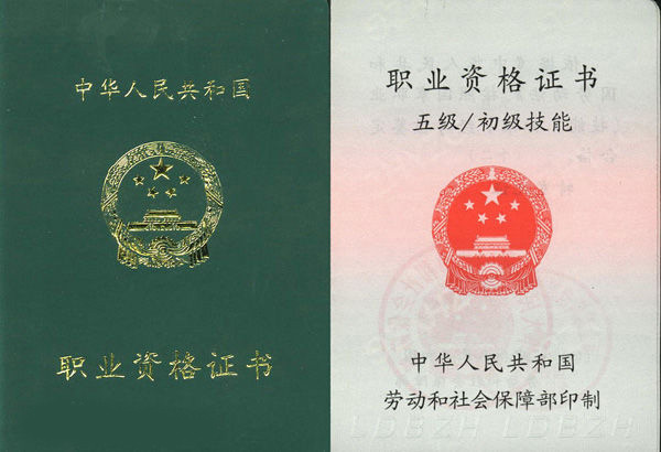 職業(yè)資格培訓(xùn)證書