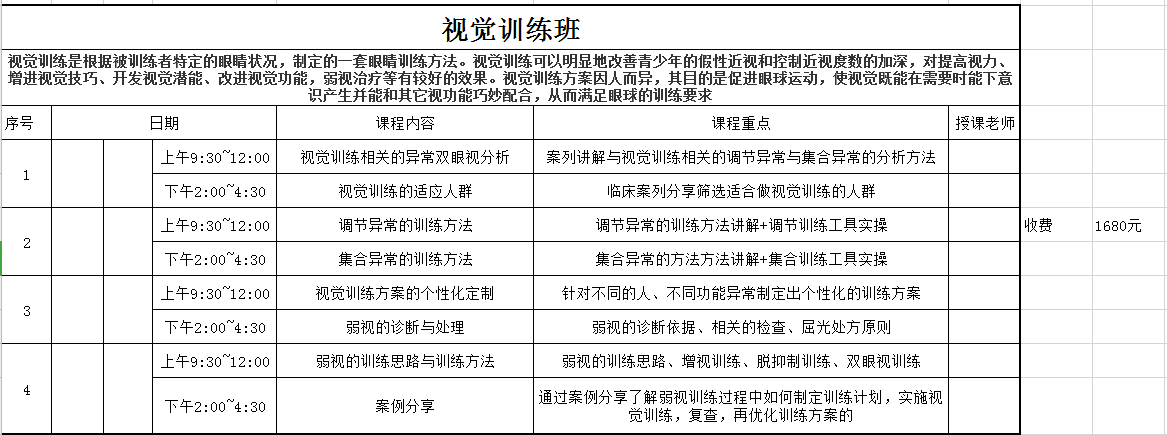 眼視光技術(shù)高級研修班可分模塊報名學習了?。?！